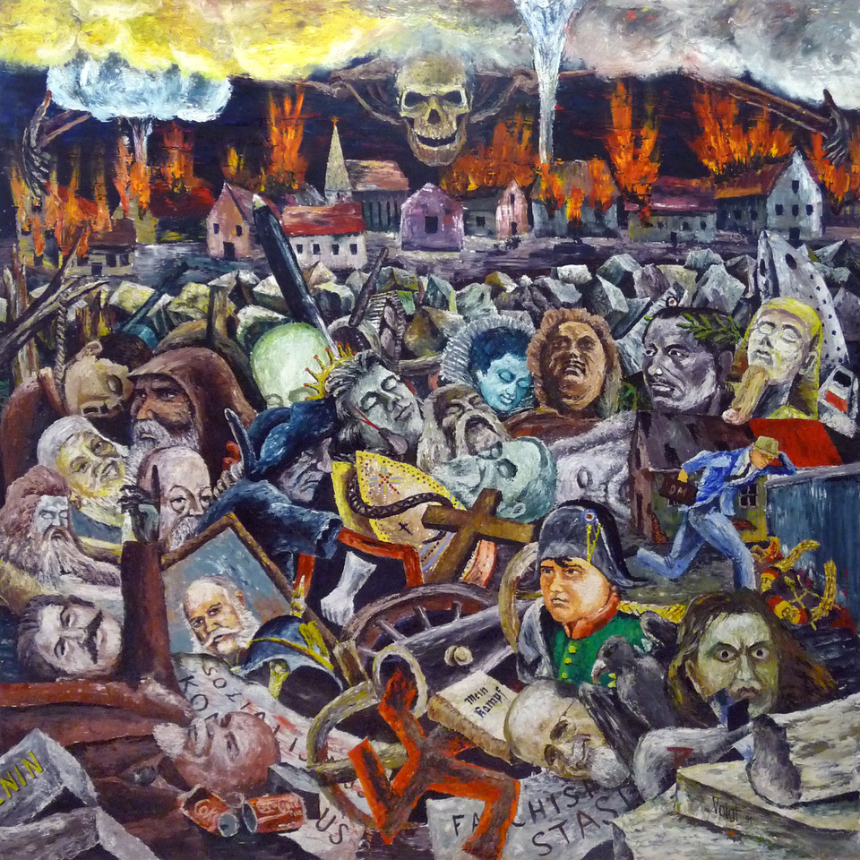 Müllplatz der Geschichte (1. Fassung) Öl auf Hartfaser, 165 x 167,5 cm 1992